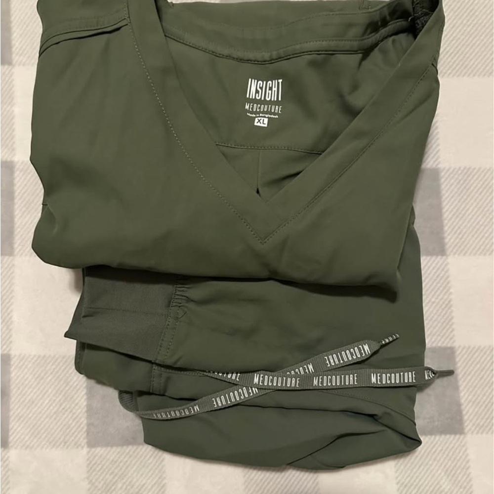 Med Couture Olive Green Scrub Set
